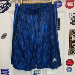 Adidas blue athletic shorts